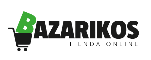 Logotipo de Bazarikos: nombre de la tienda en línea de productos diversos, mostrado en una fuente estilizada.